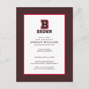 Brown B Announcement Postcard