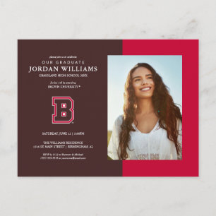 Brown B Announcement Postcard