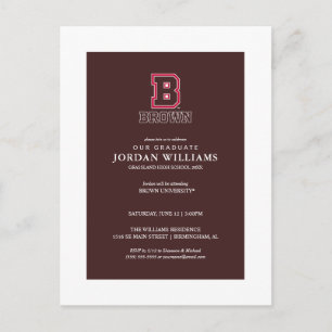 Brown   B Announcement Postcard