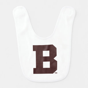 Brown B Baby Bib
