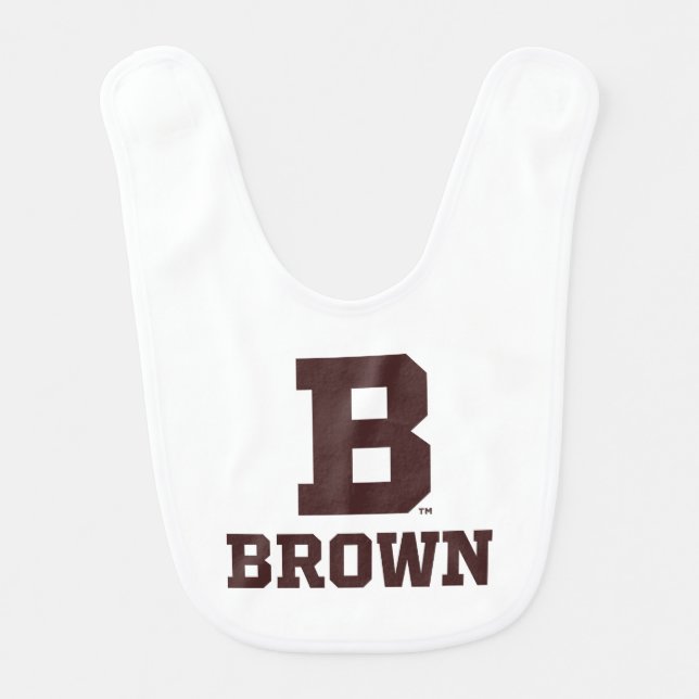 Brown | B Baby Bib (Front)