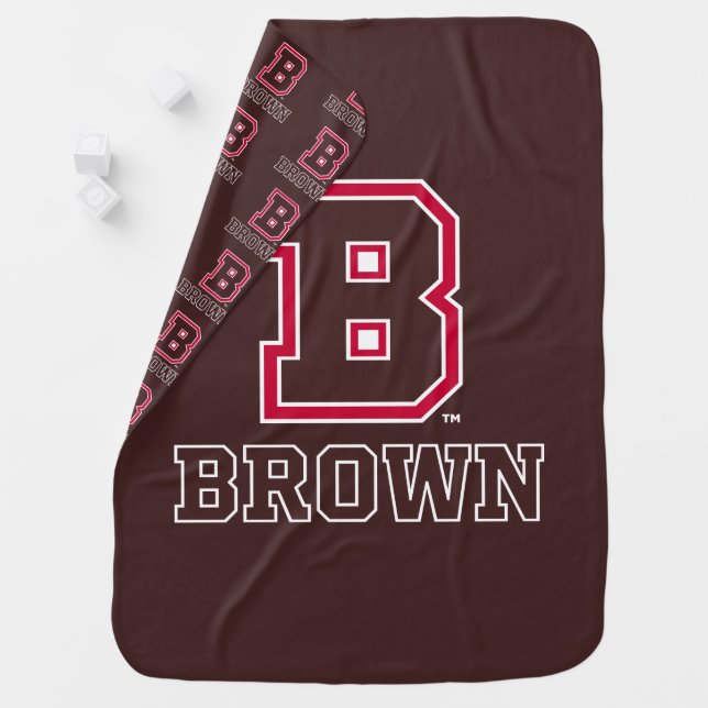 Brown | B Baby Blanket (In Situ)