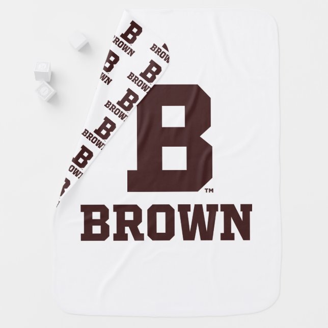 Brown | B Baby Blanket (In Situ)