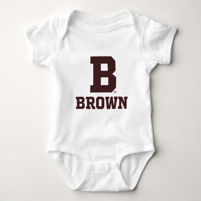 Brown | B Baby Bodysuit (Front)