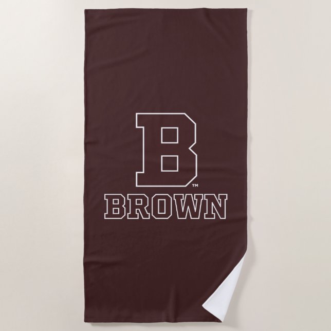 Brown | B Beach Towel (Front)