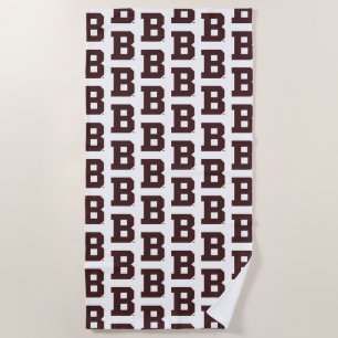 Brown B Beach Towel