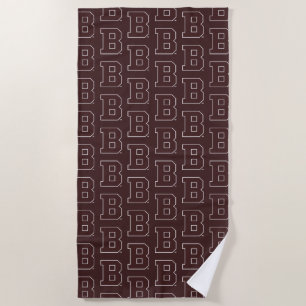 Brown B Beach Towel