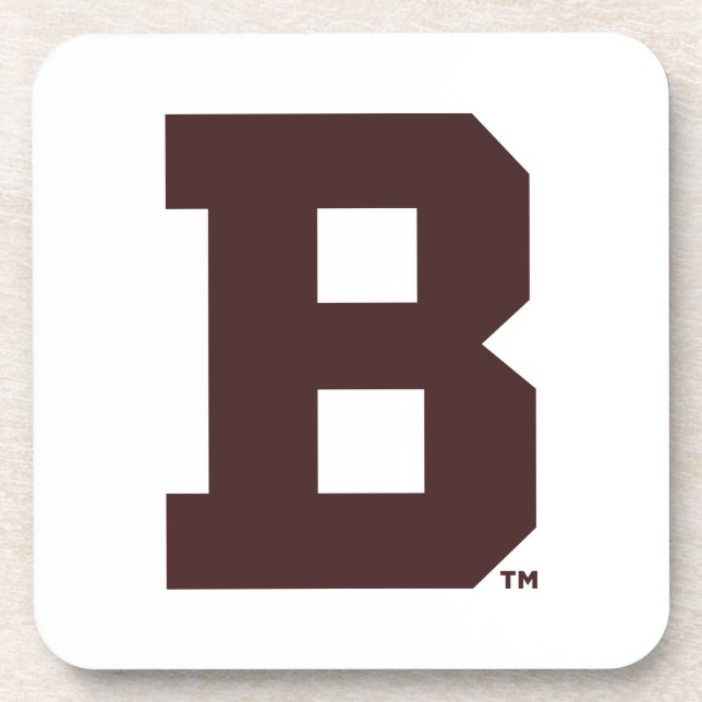 Brown B Beverage Coaster (Front)