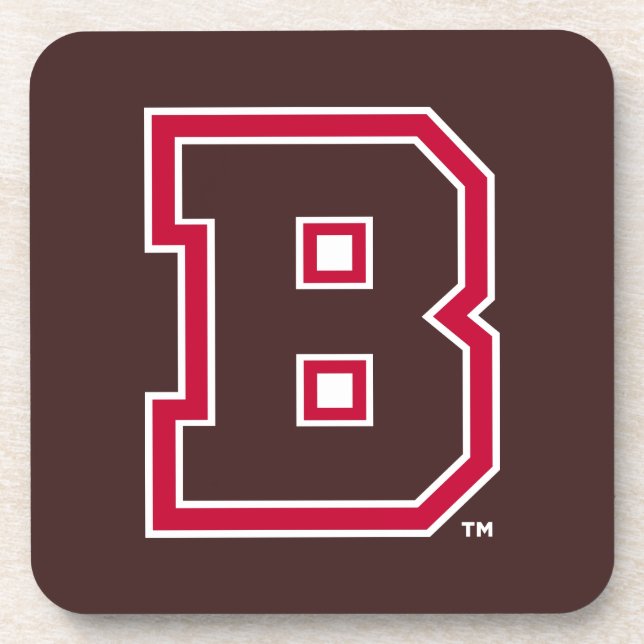 Brown B Beverage Coaster (Front)