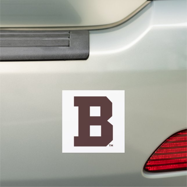 Brown B Car Magnet (In Situ)