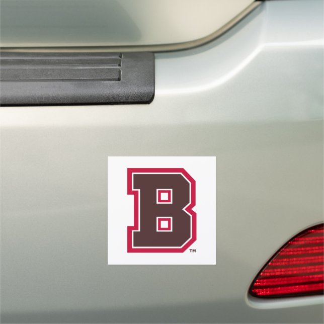 Brown B Car Magnet (In Situ)