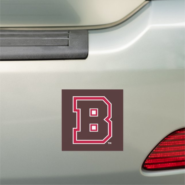 Brown B Car Magnet (In Situ)