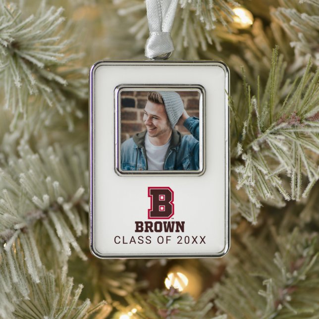 Brown | B Christmas Ornament (Tree)