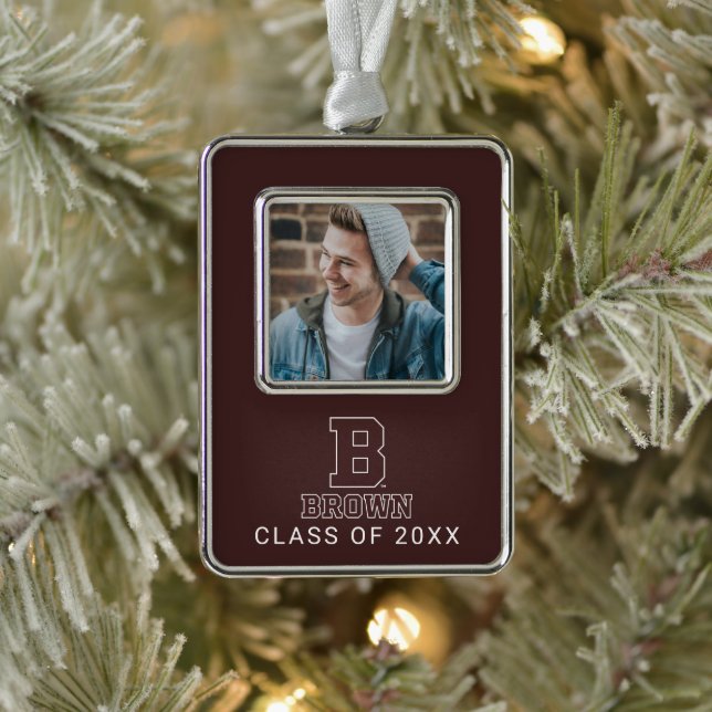 Brown | B Christmas Ornament (Tree)