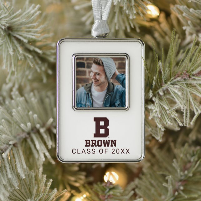 Brown | B Christmas Ornament (Tree)