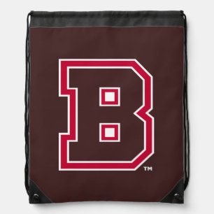 Brown B Drawstring Bag