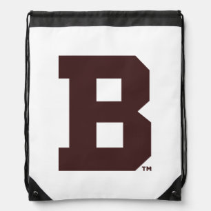 Brown B Drawstring Bag
