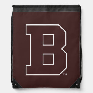 Brown B Drawstring Bag