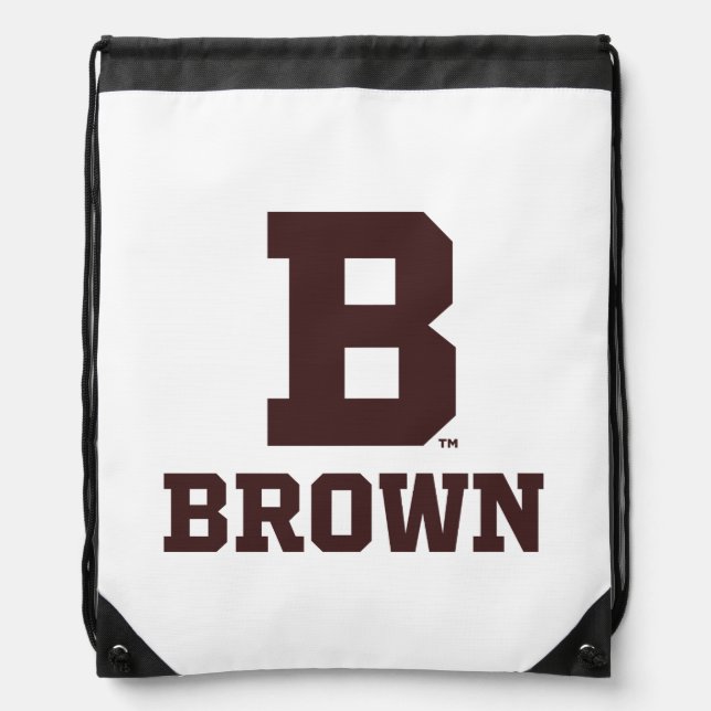 Brown | B Drawstring Bag (Front)