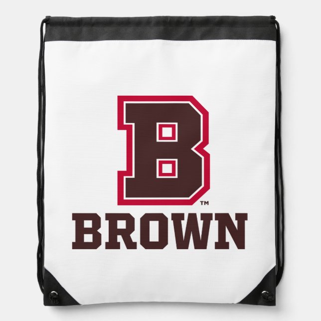Brown | B Drawstring Bag (Front)