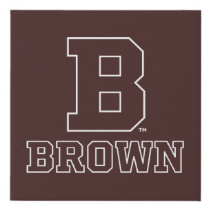 Brown B Faux Canvas Print