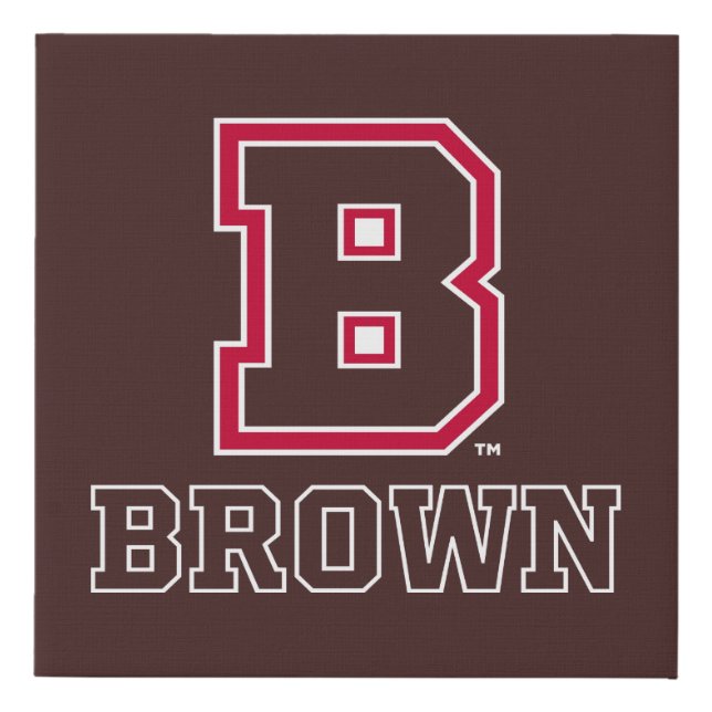 Brown | B Faux Canvas Print (Front)