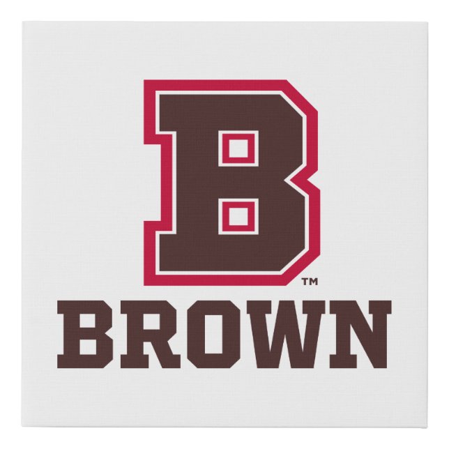 Brown | B Faux Canvas Print (Front)