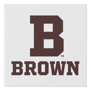 Brown   B Faux Canvas Print