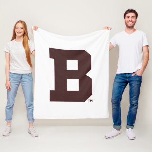 Brown B Fleece Blanket