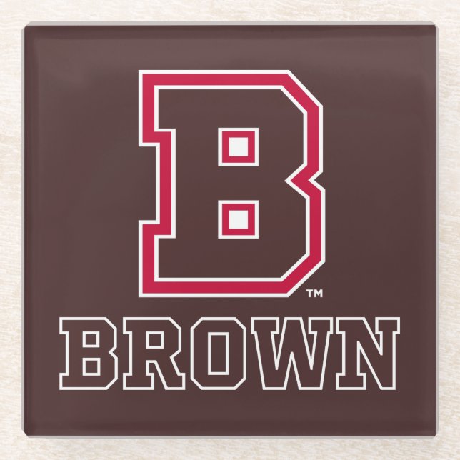 Brown | B Glass Coaster (Front)