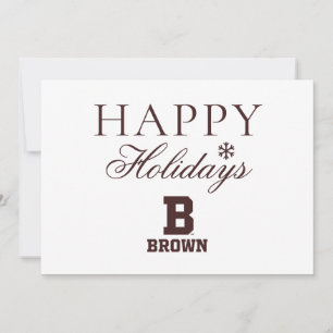 Brown B Holiday Card