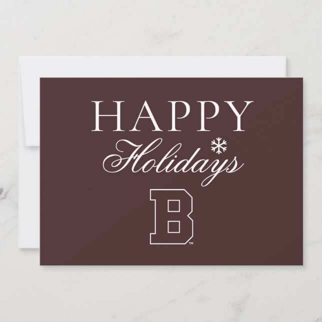 Brown B Holiday Card (Front)