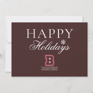 Brown B Holiday Card