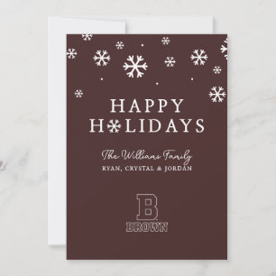 Brown B Holiday Card