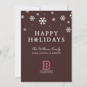Brown B Holiday Card