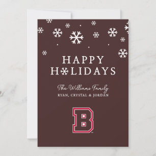 Brown B Holiday Card