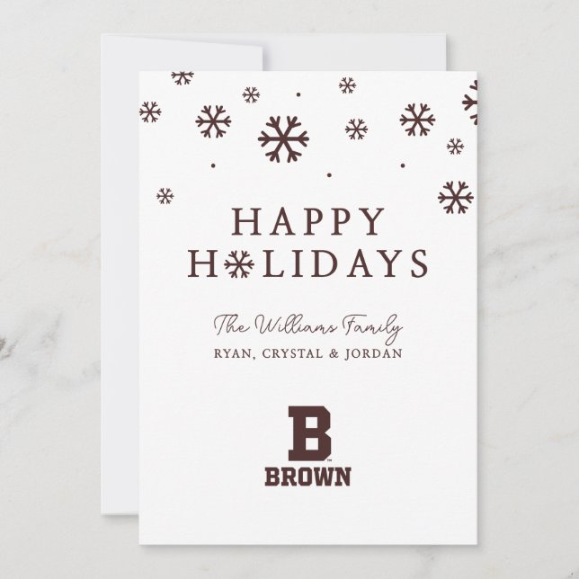 Brown | B Holiday Card (Front)