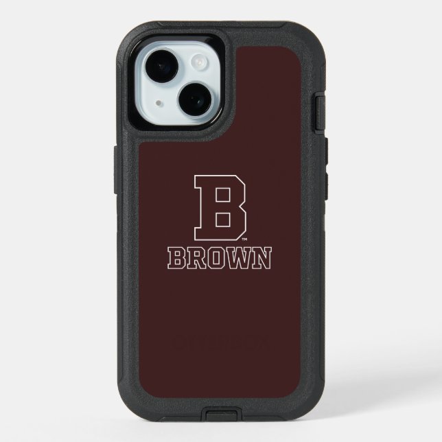 Brown | B iPhone 15 Case (Back)