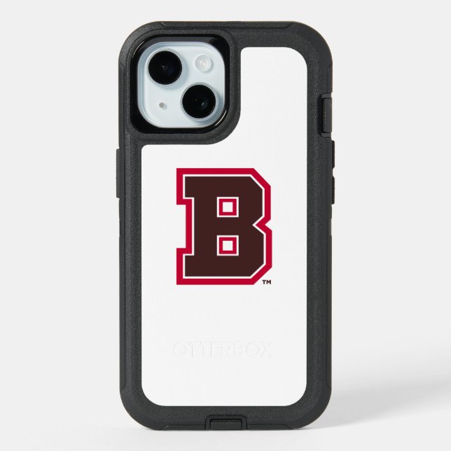 Brown B iPhone 15 Case (Back)