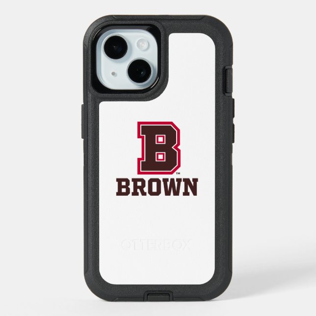 Brown | B iPhone 15 Case (Back)