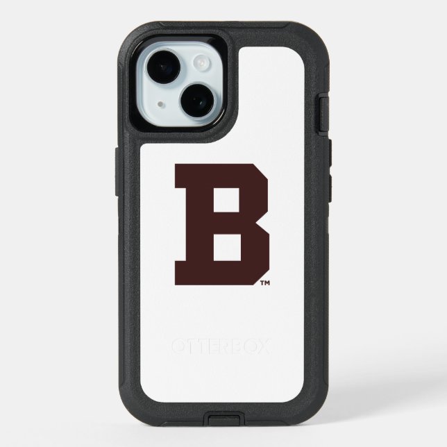 Brown B iPhone 15 Case (Back)