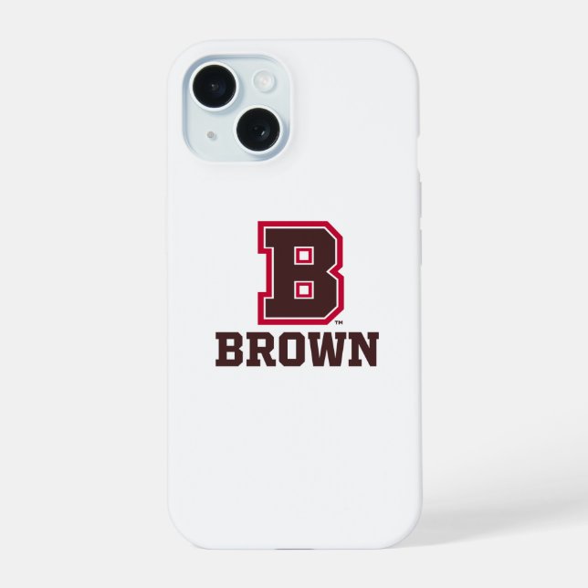 Brown | B iPhone 15 Case (Back)