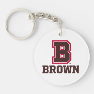 Brown   B Keychain