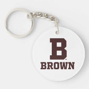 Brown B Keychain