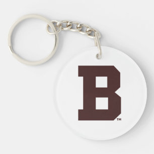 Brown B Keychain