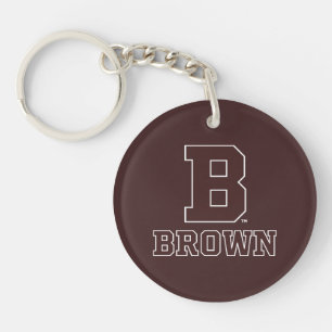 Brown B Keychain