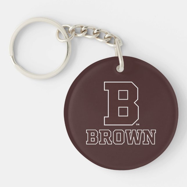 Brown | B Keychain (Front)