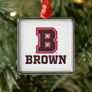 Brown | B Metal Ornament