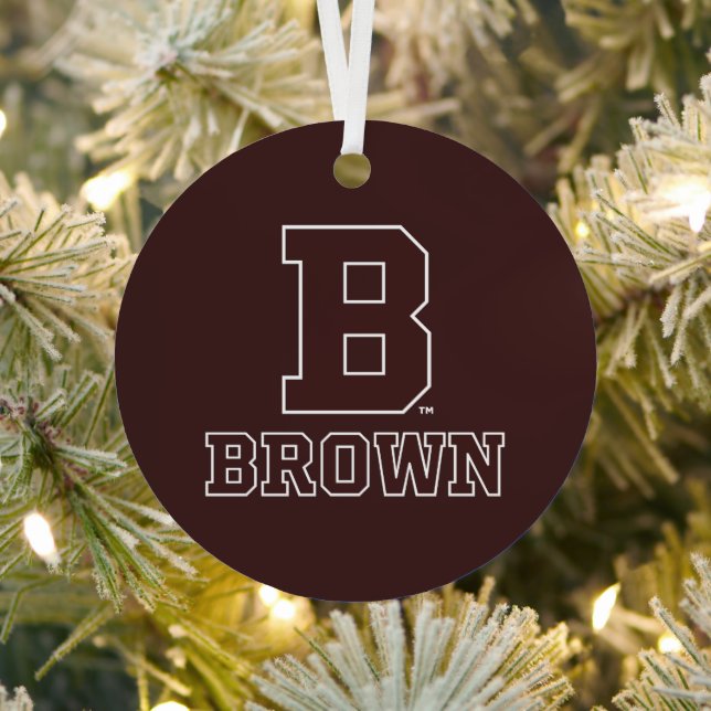 Brown | B Metal Ornament (Insitu)