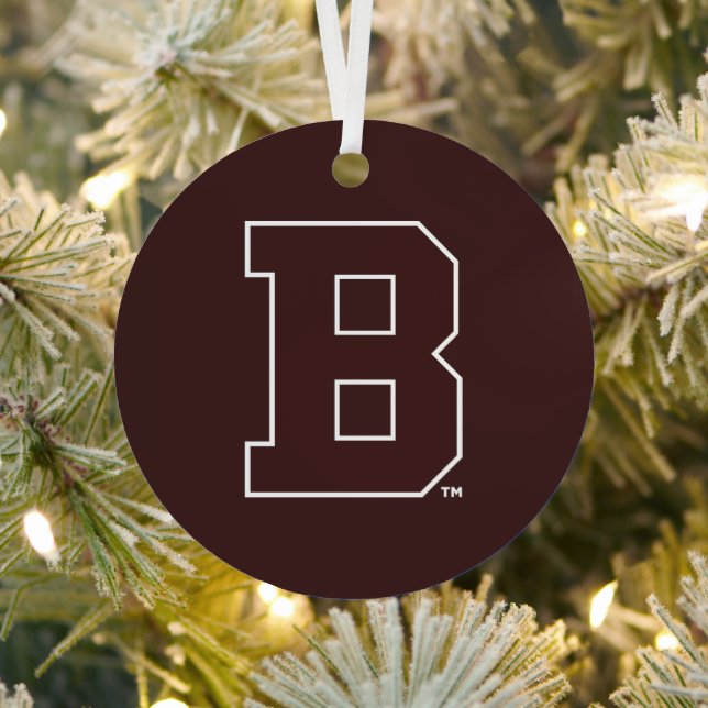 Brown B Metal Ornament (Insitu)